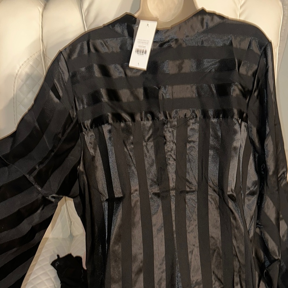 Elegant Black Long Bell Sleeve Shirt Dress